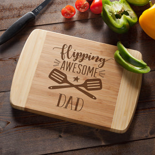 Flipping Awesome Bamboo Cutting Board