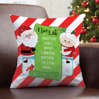Grandparent's Christmas List Throw Pillow