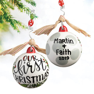 Our First Christmas Personalized Ball Ornament