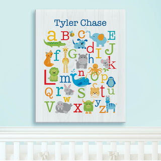 Alphabet Animals Primary 16x20 Canvas