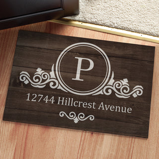 Circle Initial Doormat - 18x27 Inch, 1/8" Thin
