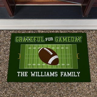 Grateful for Gameday Personalized Doormat