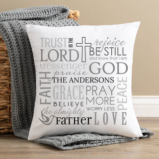 Words of Faith Throw Pillow