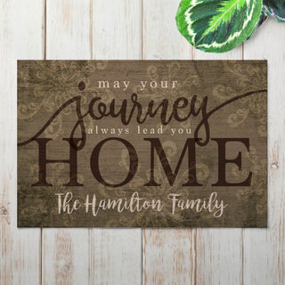 Journey Home Personalized Doormat - 18x27 Inch, 1/8" Thin