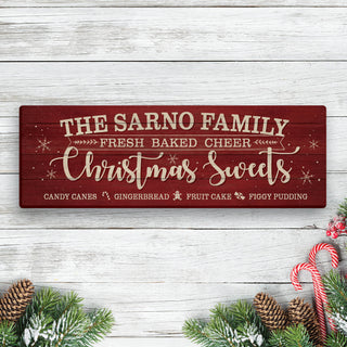 Christmas Sweets Personalized 6x18 Canvas