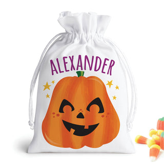 Halloween Pumpkin Drawstring Gift Pouch