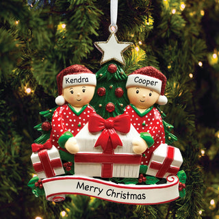 Personalized Opening Presents Family Ornament