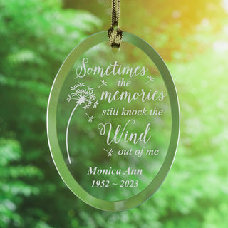 Knock the Wind Memorial Glass Ornament