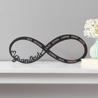 Grandkids Infinity Black Plaque