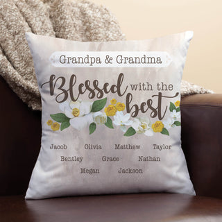 Grandparents Blessed with the Best Throw Pillow