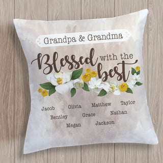 Grandparents Blessed with the Best Throw Pillow