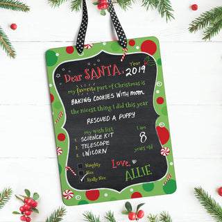 Dear Santa Personalized Dry-Erase Board