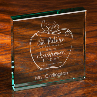 The Future Personalized Teacher Jade Glass Keepsake