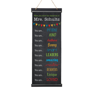 When You Enter this Classroom Teacher Hanging Canvas