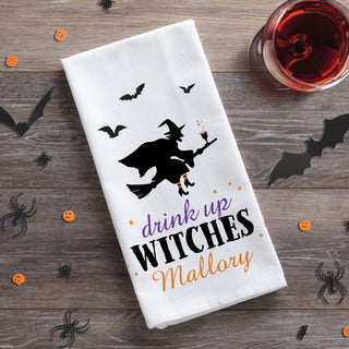 Drink Up Witches Tea Towel