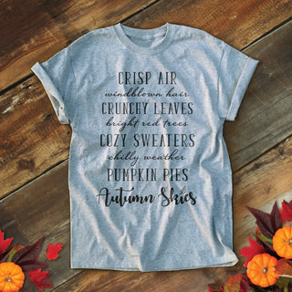 Autumn Skies Gray Unisex T-shirt