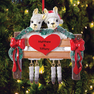 Llama Couple Personalized Family Ornament