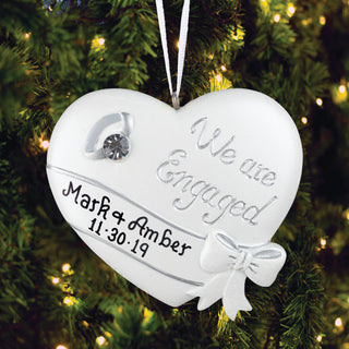 We Are Engaged Personalized Heart Ornament