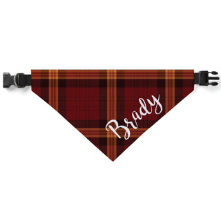 Fall Plaid Personalized Pet Bandana