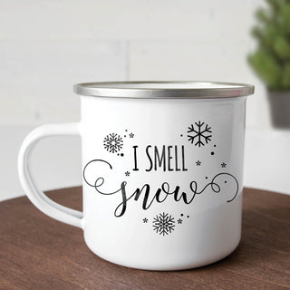 I Smell Snow Personalized Camp Mug - 11 oz.