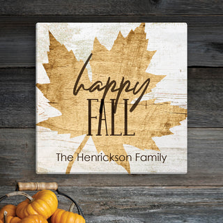 Happy Fall 12x12 Personalized Canvas