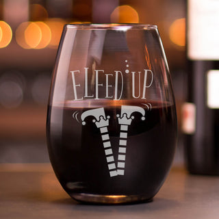 Elfed Up Stemless Wine Glass
