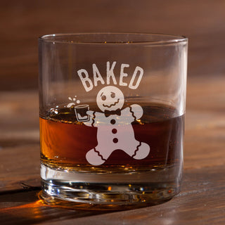 Baked Gingerbread Man Whiskey Glass
