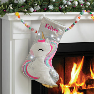 LED Unicorn Personalized Stocking