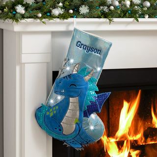 LED Dragon Personalized Stocking
