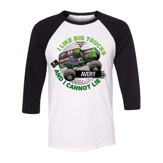 Monster Jam I Like Big Trucks Youth Sports Jersey