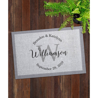 Initial and Name Doormat - 18x27 Inch, 1/8" Thin