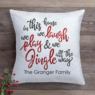 Jingle All the Way Throw Pillow