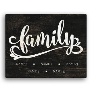 Family 11x14 Personalized Canvas 
