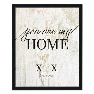 You Are My Home Personalized 20x16 Framed Canvas