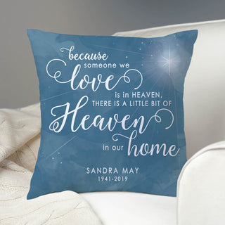 Heaven in our home throw pillow cover with name and date
