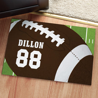 Football Name and Number Personalized Doormat