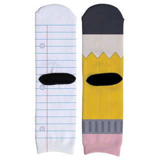 Pencil and Paper Personalized Adult Crew Socks