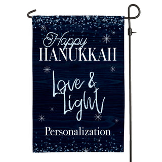 Happy Hanukkah Personalized Garden Flag