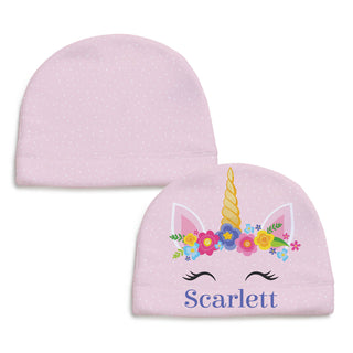 Unicorn Horn Personalized Fleece Beanie