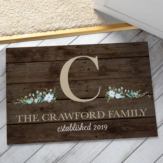 Family Initial Personalized Doormat