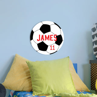 Soccer Ball Personalized Metal Sign