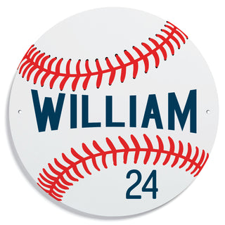 Baseball Personalized Metal Sign