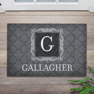 Fancy Initial and Name Personalized Doormat