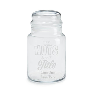 Nuts About You Personalized Treat Jar