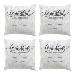 Grandkids Make Life More Grand Personalized Throw Pillow