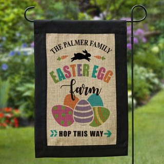 Easter Egg Farm Personalized Garden Flag