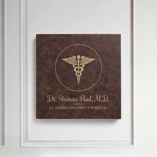 Medical Occupation Personalized 14x14 Leather Canvas 