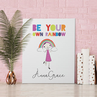 Be Your Own Rainbow Personalized 11x14 Canvas