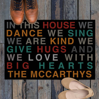 Personalized Words Doormat - 18x27 Inch, 1/8" Thin