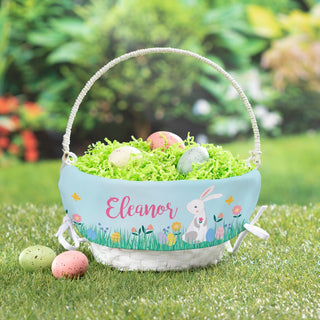Easter Basket with Personalized Girl Bunny Liner